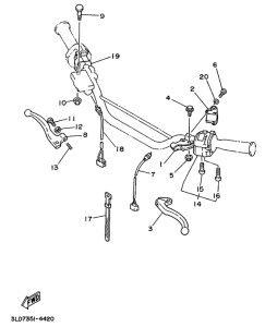 XTZ750 Handle switch. lever