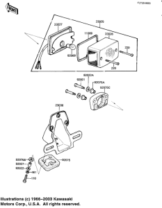 KZ250 Taillight unit ass`y