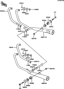 ZX550 Глушитель