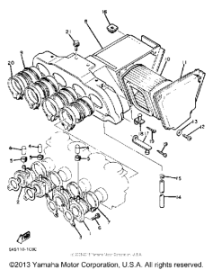 XJ550H Впускная система