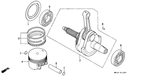 XBR500 Piston / crankshaft