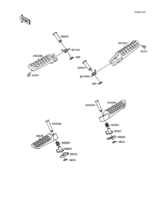 ZX600 Подножки