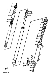 GS500 Front right damper