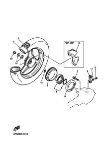 PW50 Rear wheel complete assy