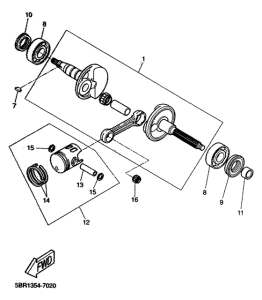 YQ50 Коленвал и поршень