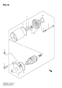 DR200 Стартерный мотор
