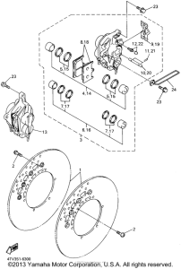 YZF600RPC Передний суппорт