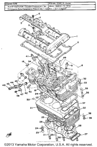 XS750F Cylinder head - cylinder