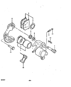 GS550 Передний суппорт тормозной