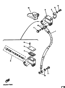 YZ250 YZ250U Передний тормозной цилиндр