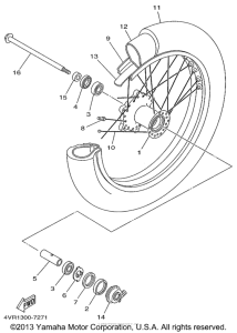 XVS650 Переднее колесо