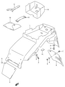 RF600 Заднее крыло