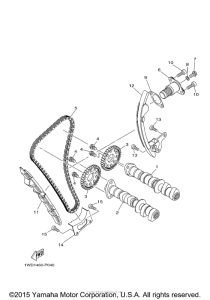 YZFR3FR Цепь механизма газораспределения