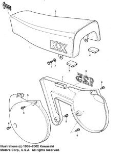 KX125 Seat / side covers