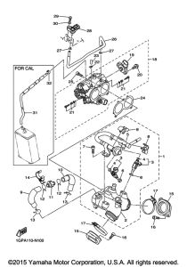 XVS1300CU Впускная система 1