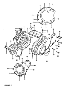 GS650 Crankcase cover ass`y  (v