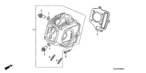CRF70F Головка цилиндров