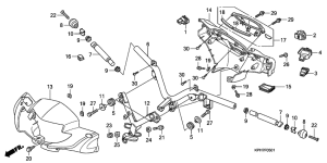 ANF125 Handle pipe / handle cover /  switch