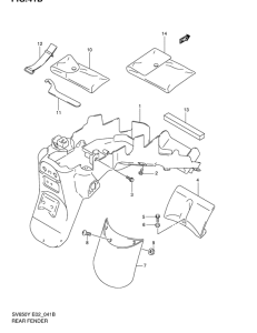 SV650 Заднее крыло