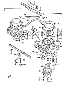 GSX550 Carburetor assy