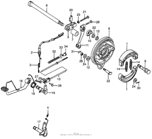 CB400 Brake pedal + brake panel