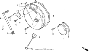CB750 Кожух сцепления