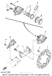YZ125A Задний суппорт