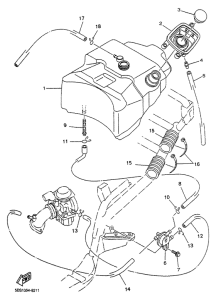 YP125R Топливный бак
