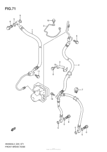 AN400 (ABS) Передние тормозные трубки