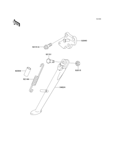 ZX600 Подножка
