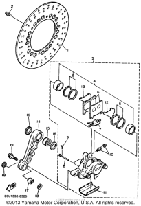 FZR750RU Задний суппорт