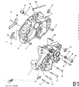 DT125 Картер двигателя