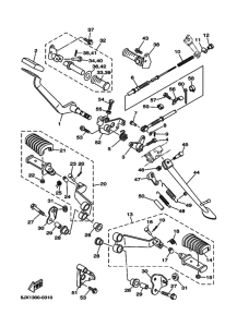 XVS125 Support & repose pied