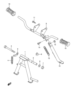 AX115 Центральная подножка
