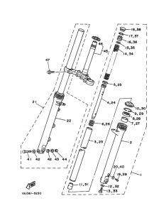RZ125 Front fork assy(ur silv