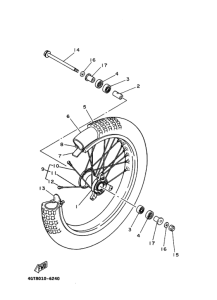 YZ85LW Переднее колесо