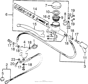 CB750 Передний главный тормозной цилиндр