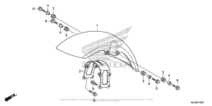 VT750C2B Крыло переднее