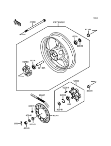 ZX250 Заднее колесо и цепь