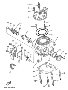 YZ250 Головка цилиндров