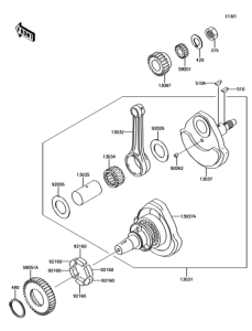 BJ250LGFA クランクシャフト