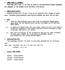 GP125 Catalog preface