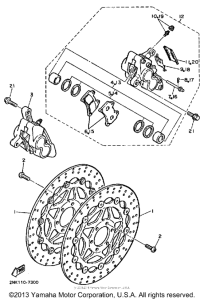 FZR750RT Front brake-caliper