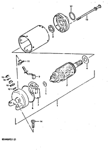 GSX400 Стартерный мотор