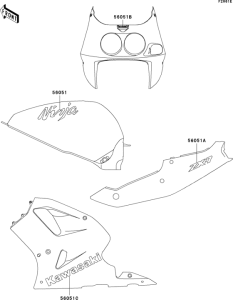 ZX750 Decals(black)(zx750-l3)