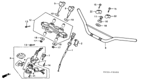 XLX350 Handle pipe / top bridge