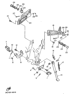 XT600Z Soporte . apoyapie