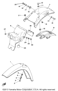 DT250D Front fender - rear fender