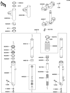 EJ650 Передняя вилка