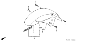 CBR1100XX Переднее крыло
